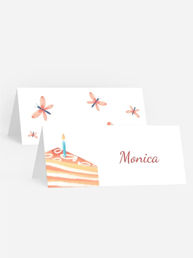 Tischkarte Geburtstag Libellentraum