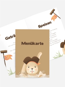 Menükarte Geburtstag  Hase albert herum
