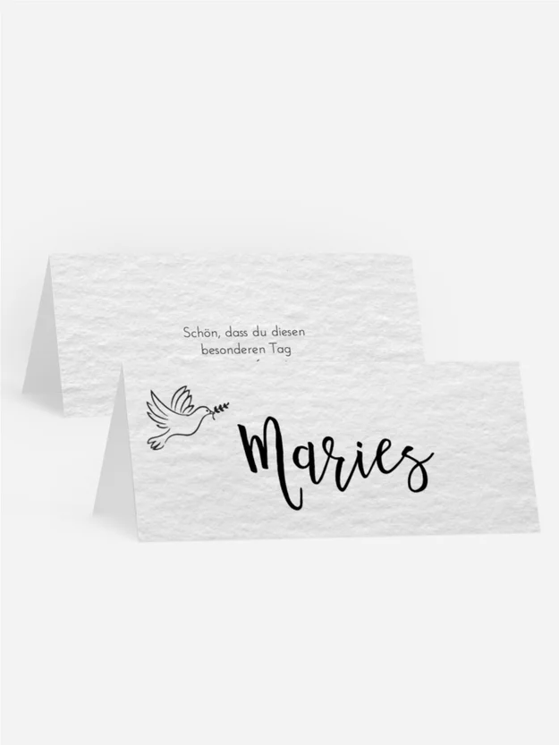 Tischkarte Taufe Drei Fenster