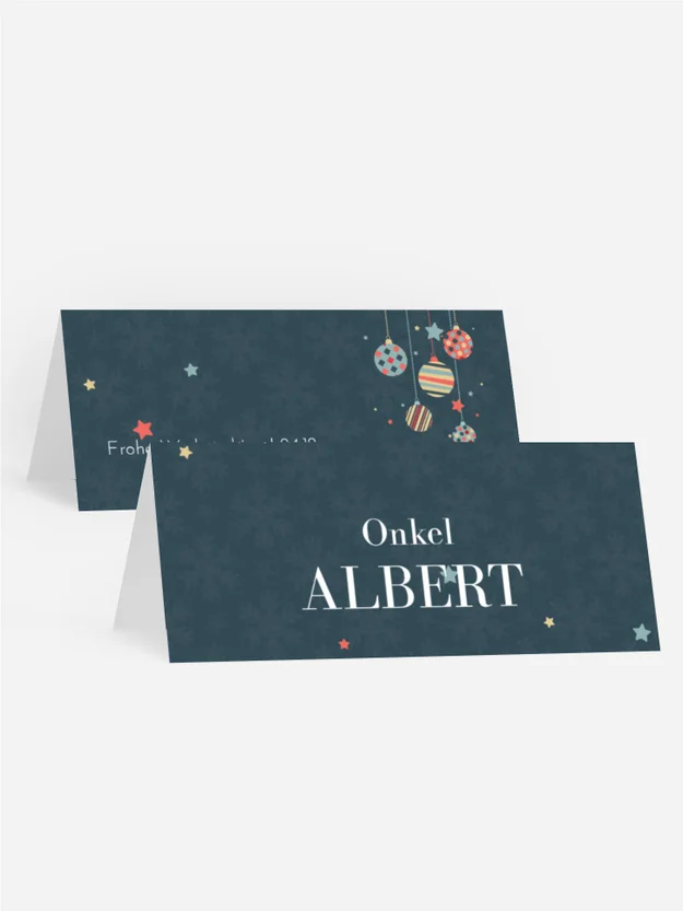 Tischkarte Weihnachten Urlaubsspielzeug