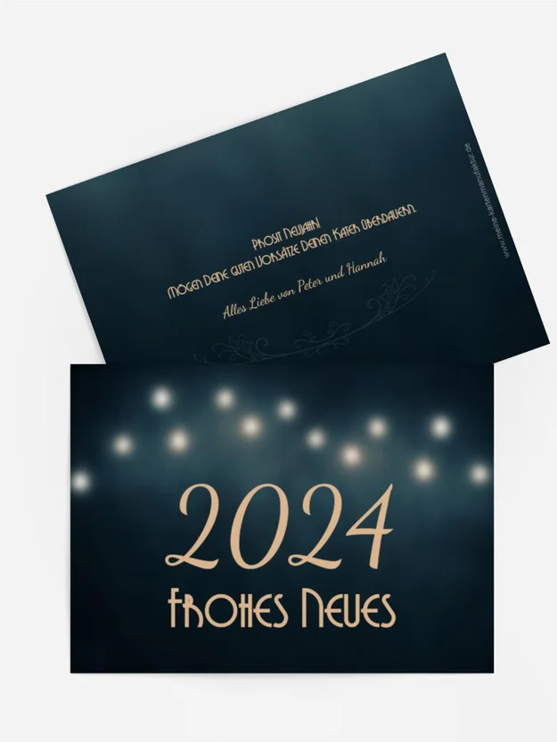 Neujahrskarte Moonlight Night Neujahrskarte Moonlight Night