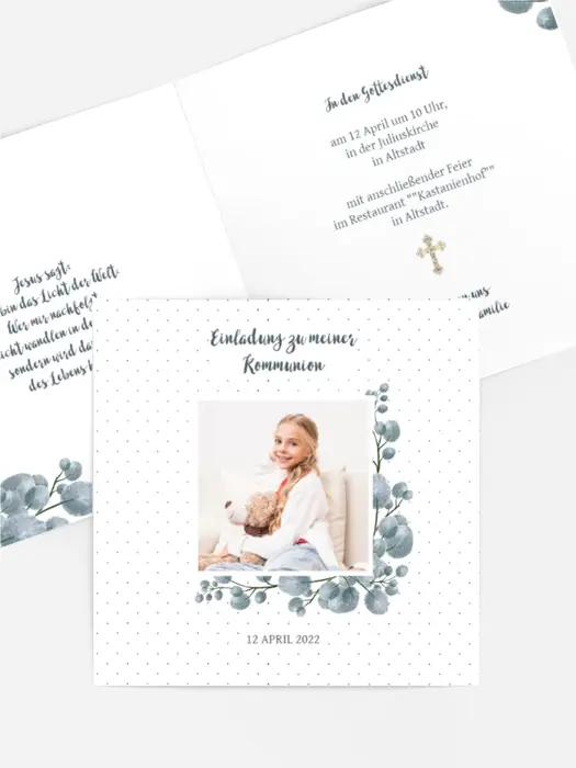 Einladungskarte Kommunion Frische