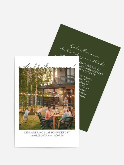Sommerfest Einladung Familiensommer