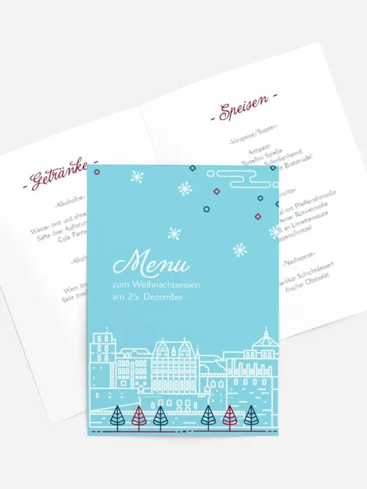 Weihnachtsmenükarte Weihnachten in Heidelberg 2