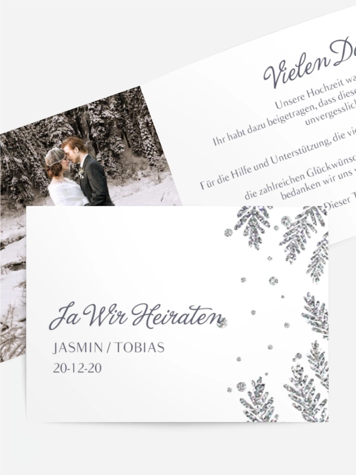 Dankeskarte Hochzeit "Diamanten" Dankeskarte Hochzeit "Diamanten"
