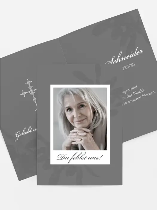 Sterbebildkarte Foto-Erinnerung aus dem Album