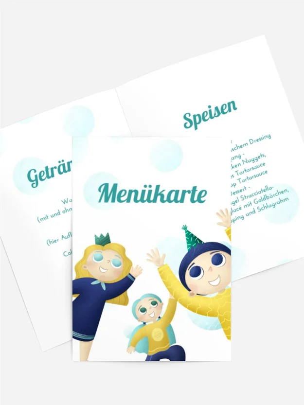 Menükarte Geburtstag  Beste Freunde