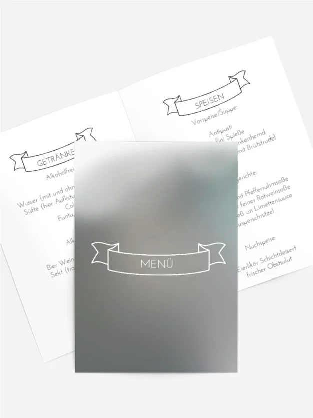 Menükarte Geburtstag Banderole Menükarte Geburtstag Banderole