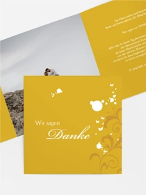 Dankeskarte Hochzeit "3 Glücksgriff"