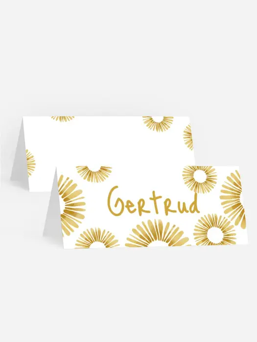 Tischkarte Geburtstag Strahlende Gänseblümchen