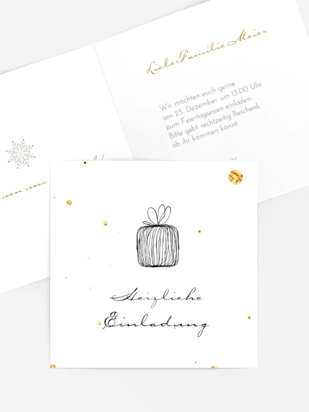 Weihnachtseinladung Ein kleines Glück Weihnachtseinladung Ein kleines Glück