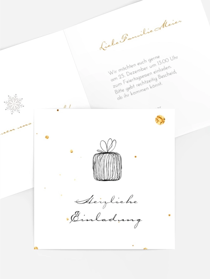 Weihnachtseinladung Ein kleines Glück Weihnachtseinladung Ein kleines Glück
