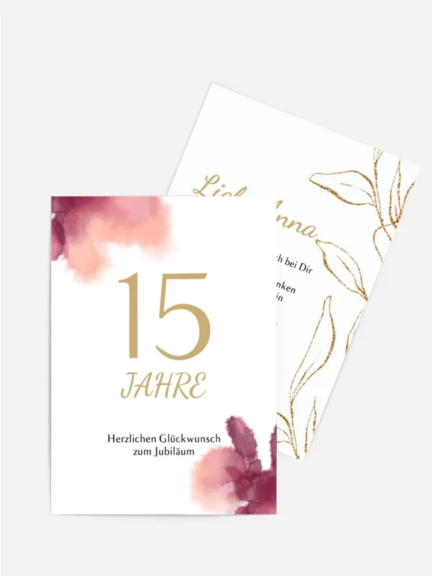 Jubiläumskarten Goldene Fünfzehn