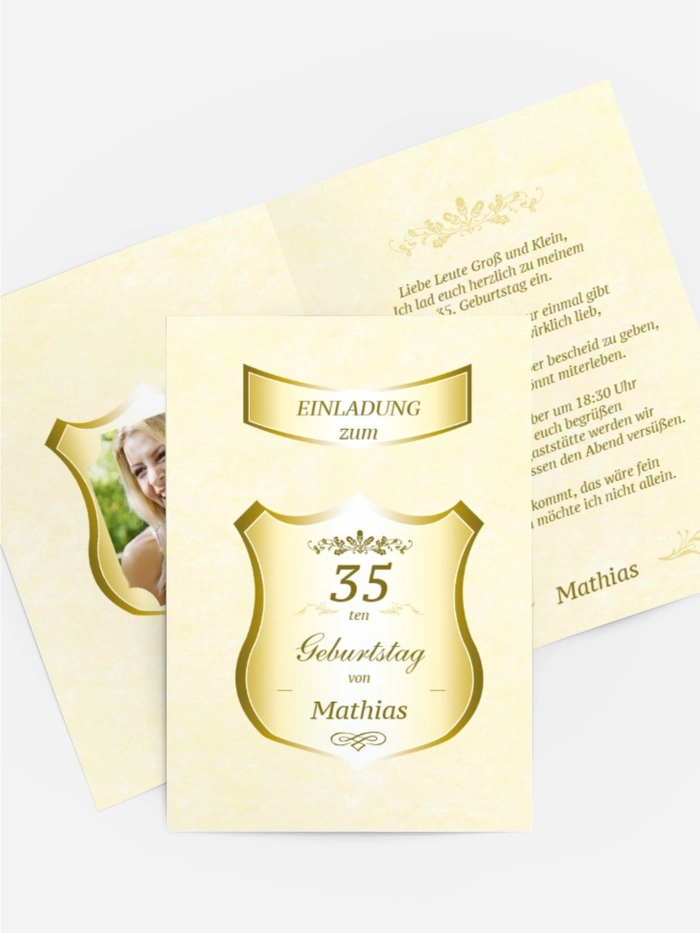 Geburtstagseinladung label Foto