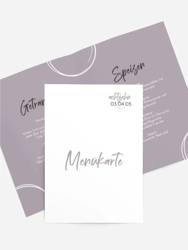 Menükarte Geburtstag Feiertagskalender