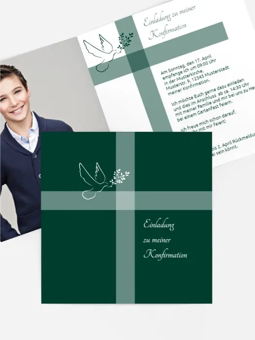 Einladung zur Konfirmation Glaubensbote