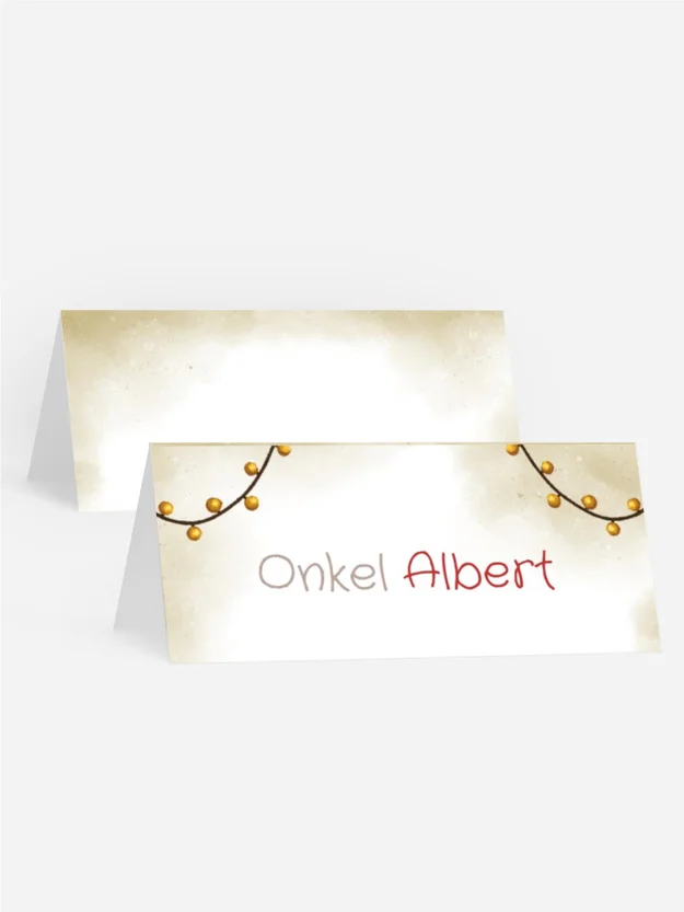 Tischkarte Weihnachten Rentier Weihnachten