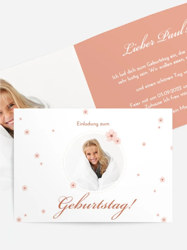 Geburtstagseinladung Blumen in der Luft Geburtstagseinladung Blumen in der Luft