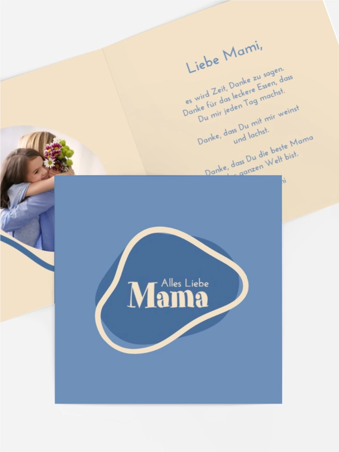 Grußkarte zum Muttertag Für die beste Mutter Grußkarte zum Muttertag Für die beste Mutter