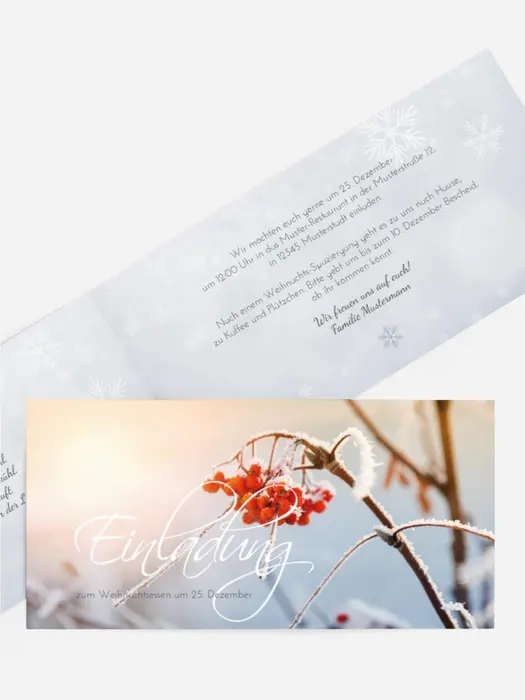 Weihnachtseinladung Reif