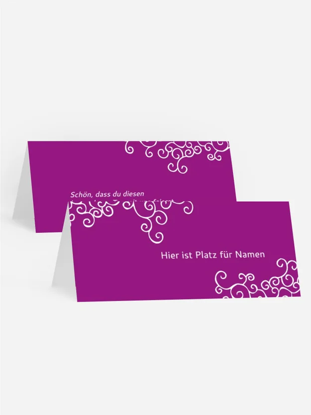 Tischkarte Band der Liebe