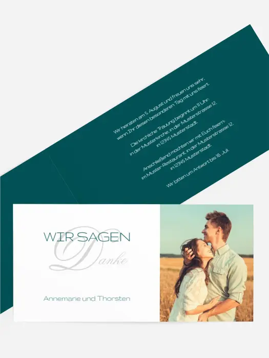 Dankeskarte Hochzeit "Sag ja"