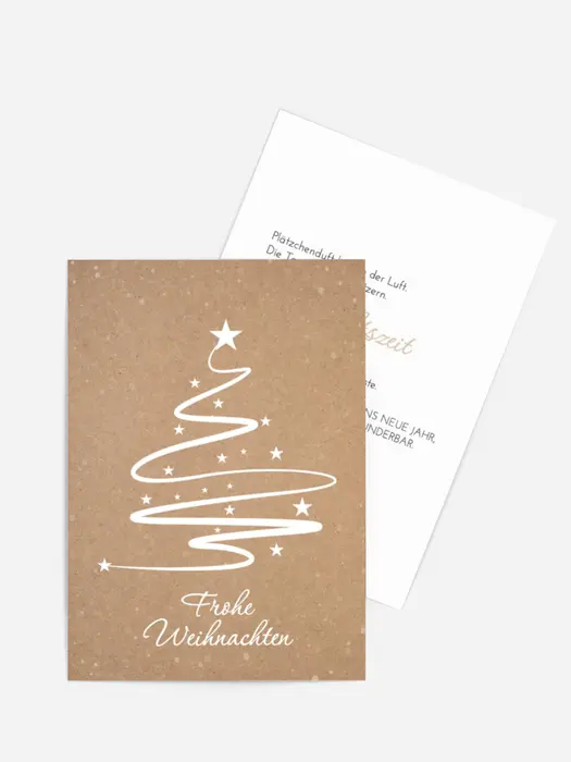 Grußkarte Weihnachten Weihnachtsbaum funkeln