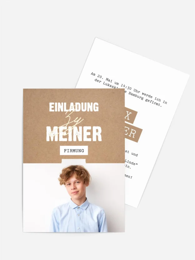 Einladungskarte Firmung Ausgezeichneter Student Einladungskarte Firmung Ausgezeichneter Student