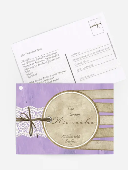 Ballonkarte Vintage Lace