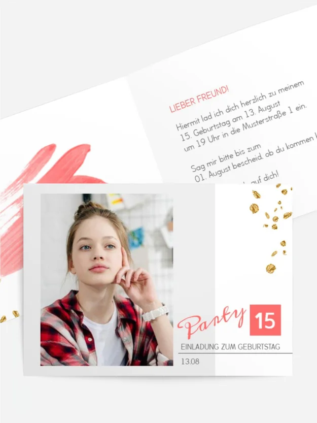 Geburtstagseinladung Moderne Intension