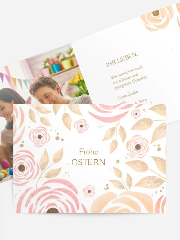 Osterkarte Blumengedicht