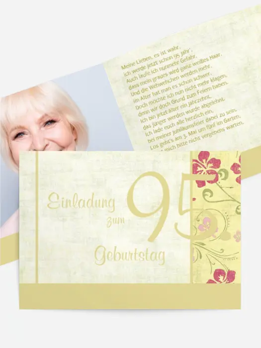 Einladung zum Geburtstag Hibiskus 95 Foto