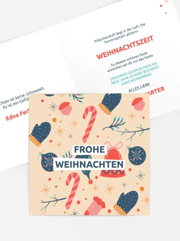 Grußkarte Weihnachten Buntes Spielzeug