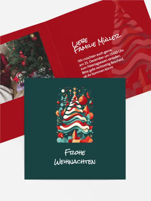Einladung Weihnachten Neujahrsinstallation