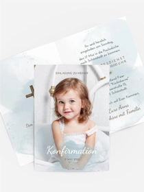 Einladungskarte Konfirmation Goldene Ährchen