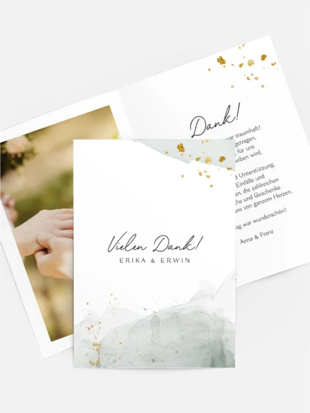 Dankeskarte Grüner Nebel