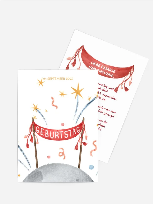 Geburtstagseinladung Festliches Konfetti Geburtstagseinladung Festliches Konfetti