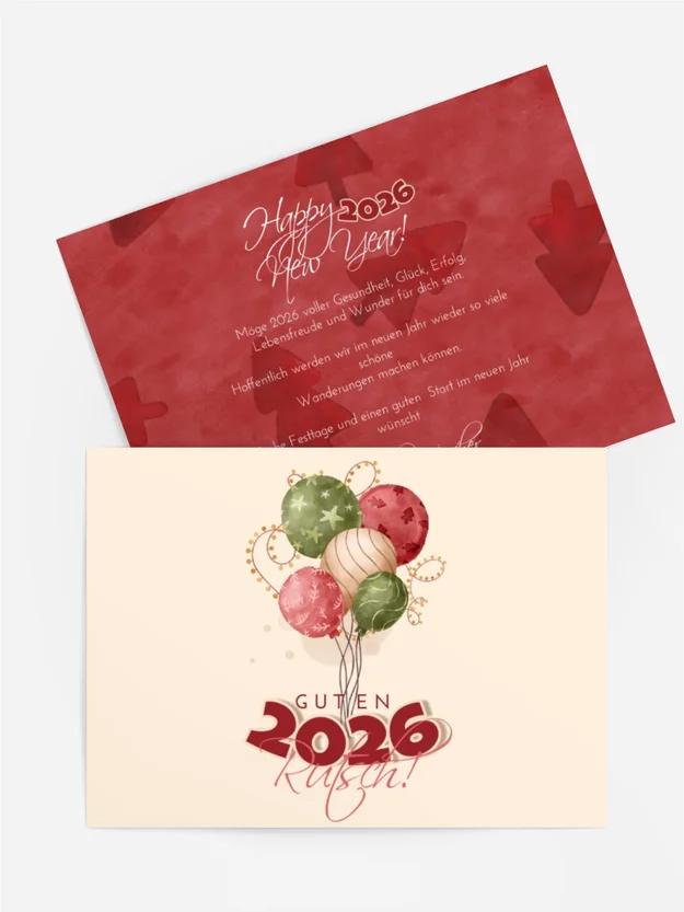 Neujahrskarte  Fischgrätenmuster Neujahrskarte  Fischgrätenmuster