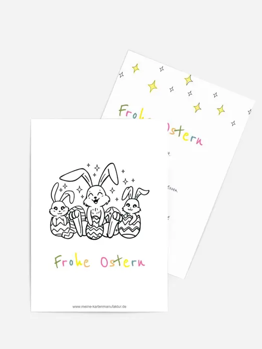 Osterkarte Lächelndes Kaninchen