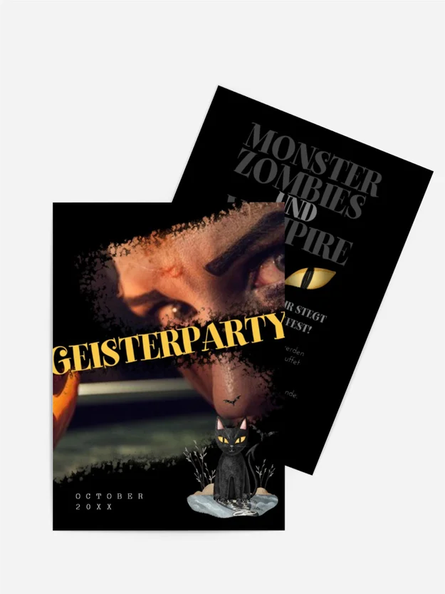 Halloween Einladung Augen im Dunkeln Halloween Einladung Augen im Dunkeln