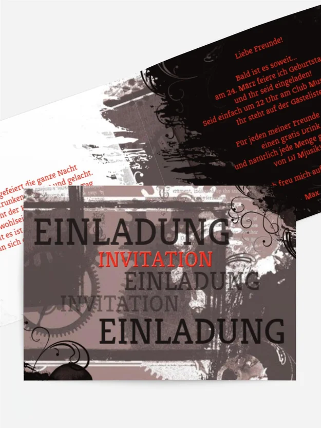 Geburtstagseinladung Harmonische Unruhe