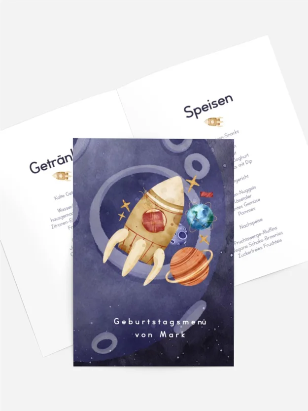 Menükarte Geburtstag Tief im Dschungel