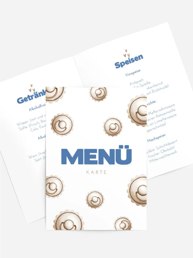 Menükarte Taufe Schnuller