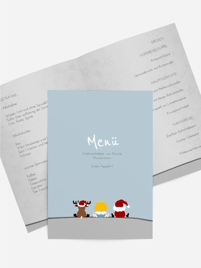 Weihnachts Menükarte Trio Weihnachts Menükarte Trio