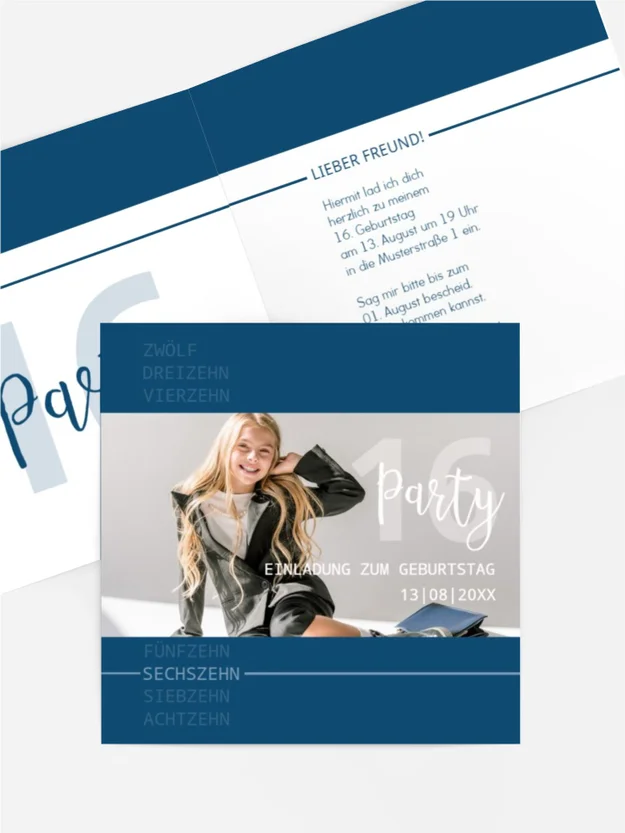 Geburtstagseinladung sechszehn Geburtstagseinladung sechszehn