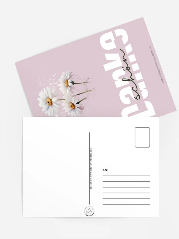 Danke schön mit Gänseblümchen