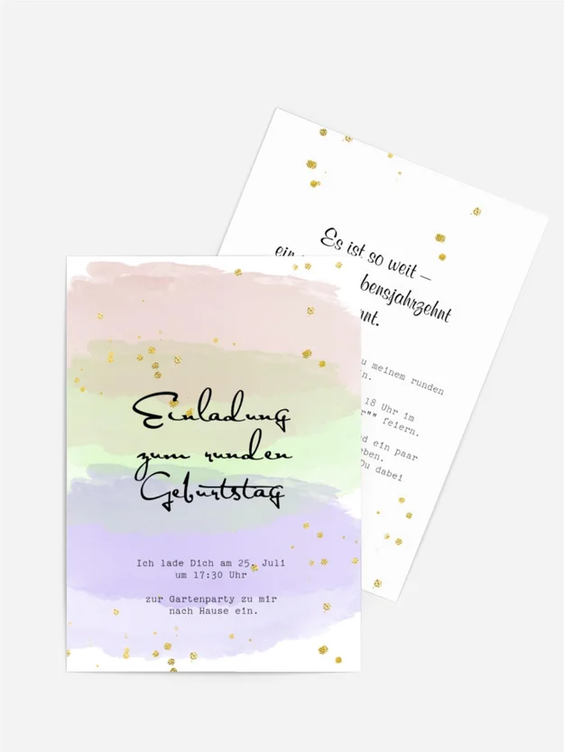 Geburtstagseinladung Regenbogenfluss