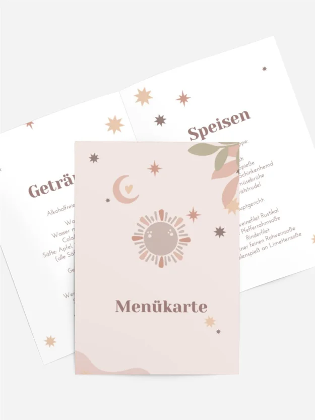 Menükarte Firmung Raumfahrzeug