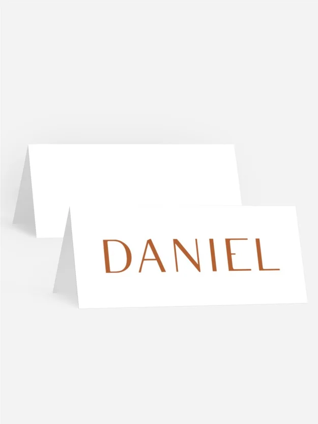 Tischkarte Taufe Weiße Welt