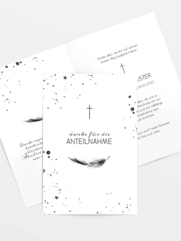 Trauerdanksagung Schlicht & Angemessen Trauerdanksagung Schlicht & Angemessen